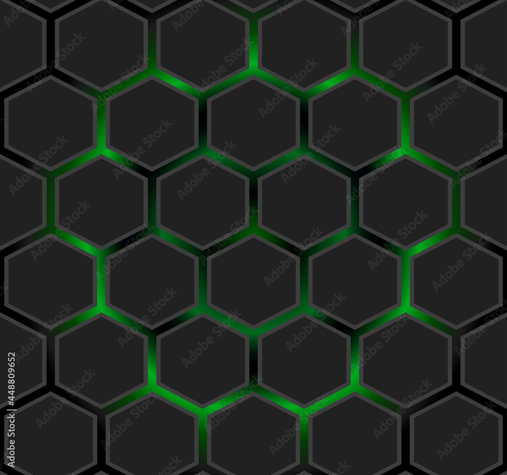 Geometric hexagonal pattern, glowing abstraction Geometric hexagonal pattern, glowing abstraction