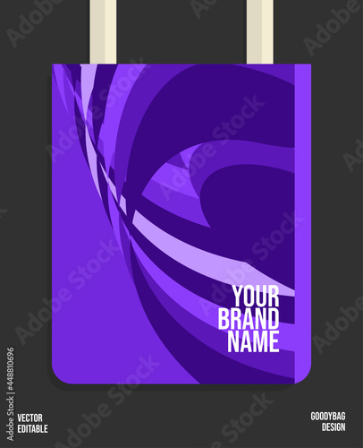 Modern style abstract art, suitable for shopping bags, tote bags, clothes designs, and many others, editable and printable design. purple theme
