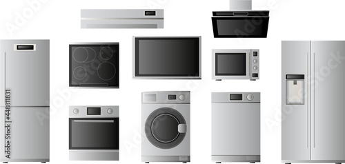 Home equipment. A Set Of Household Appliances.