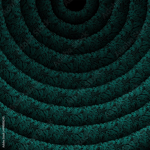 Abstract blue circle persian wallpaper