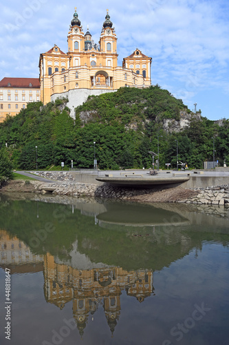 Melk Abbey Monastery on Danube river  Austria