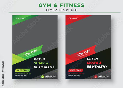 Get fit dont quit gym flyer  Gym Fitness Flyer Template