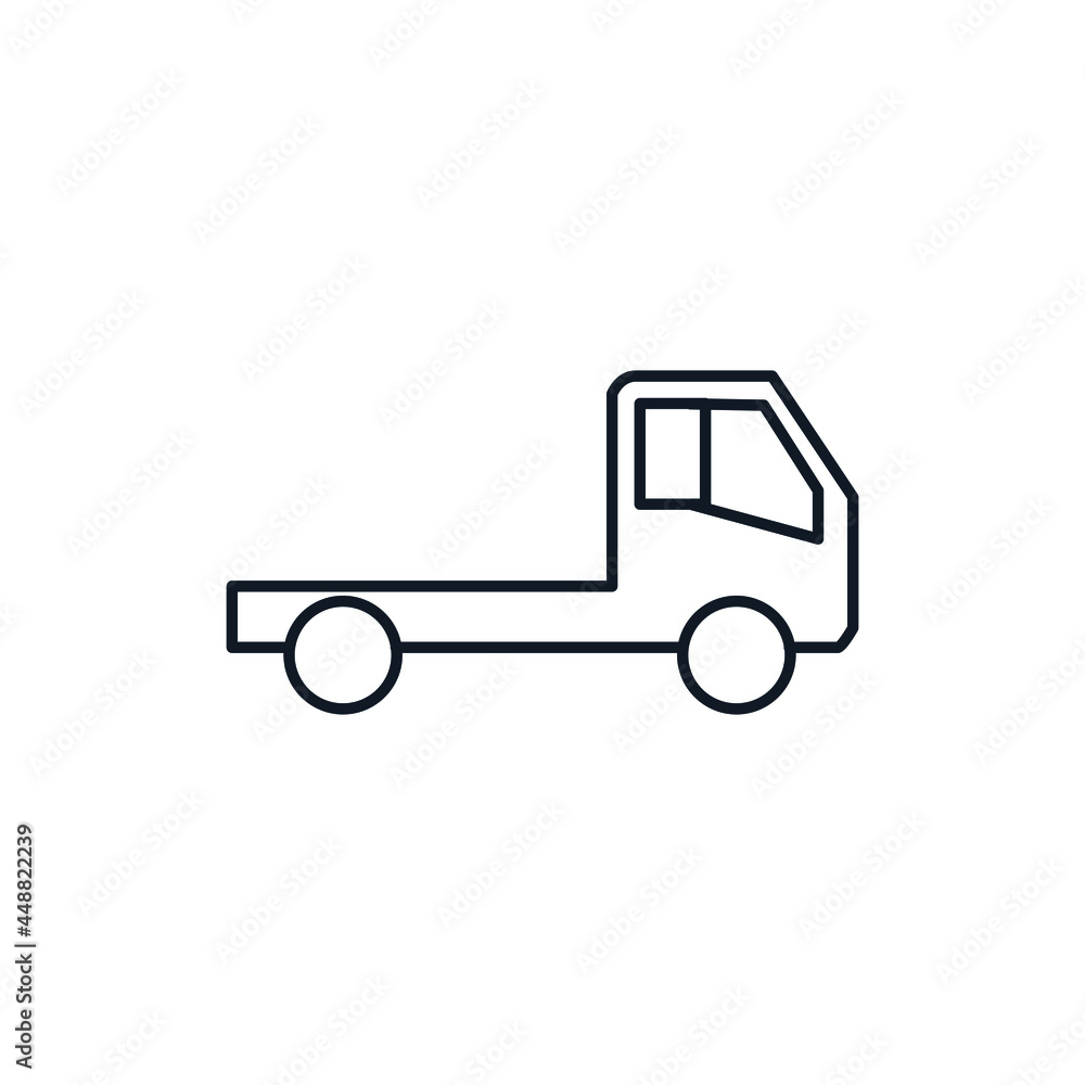 Delivery truck thin line icon stock illustration Delivery truck thin line icon stock illustration