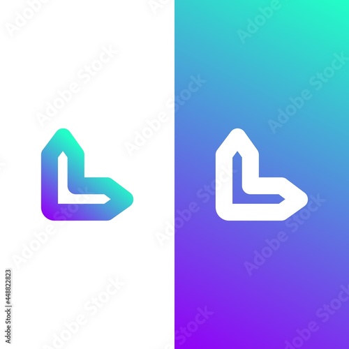 Letter L modern gradient color logo template