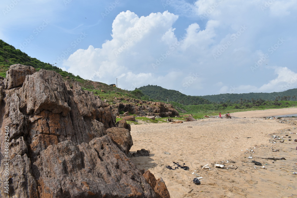 Fototapeta premium volcanic landscape in island