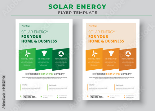 Solar Energy Flyer Templates, solar energy for your home & business flyer