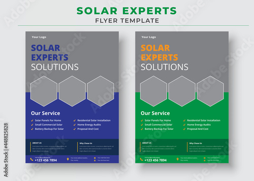 Solar Energy Flyer Templates, Solar Experts Solutions Flyer