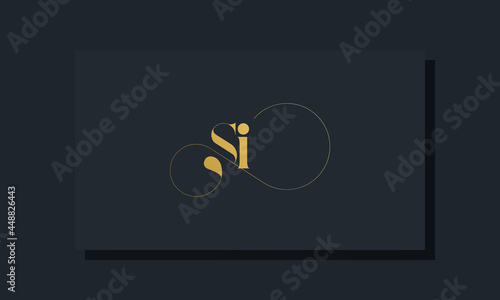 Minimal royal initial letters SI logo photo