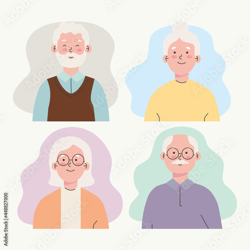 set of older people