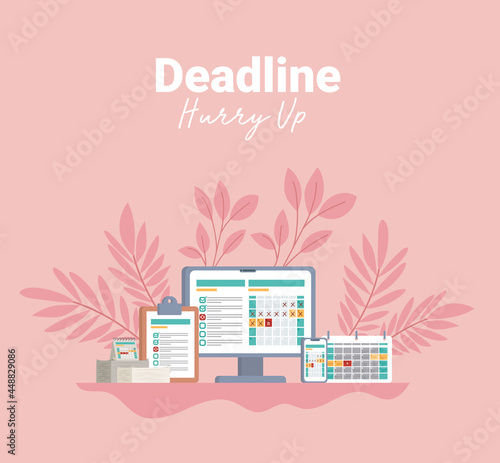 pretty deadline card