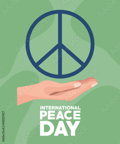 peace lettering and symbol