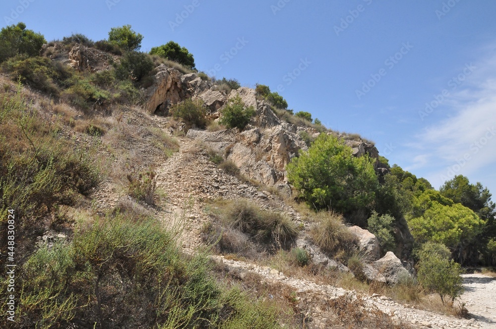 landscape with blue sky