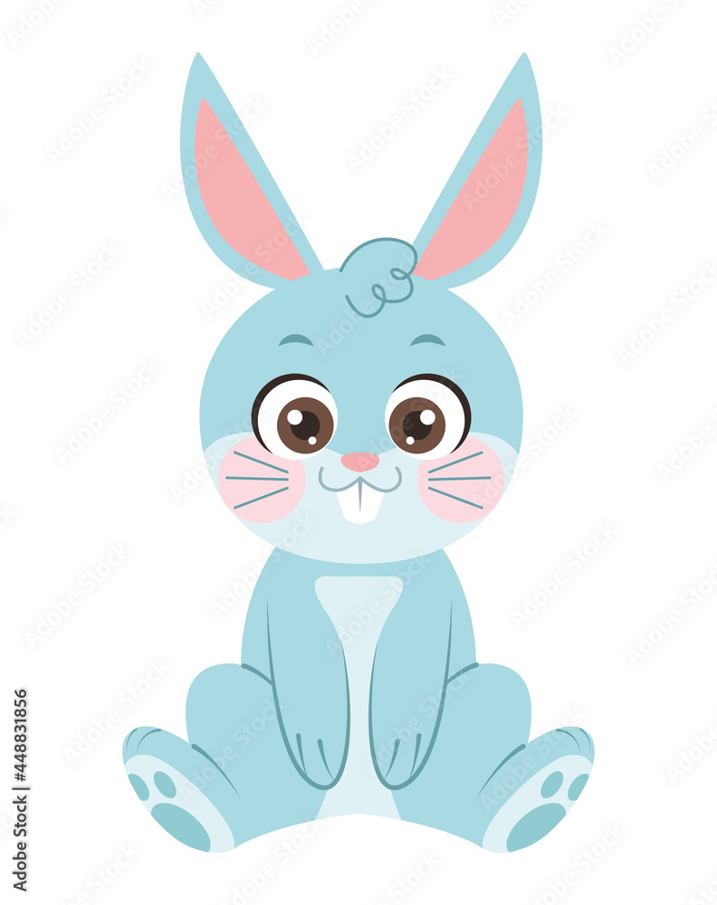 Fototapeta premium blue little rabbit