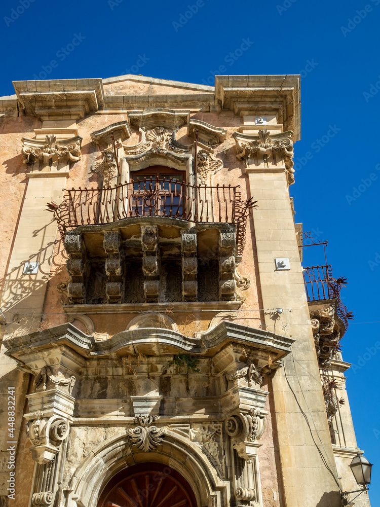 Baroque Palazzo della Cancelleria facade, Ragusa