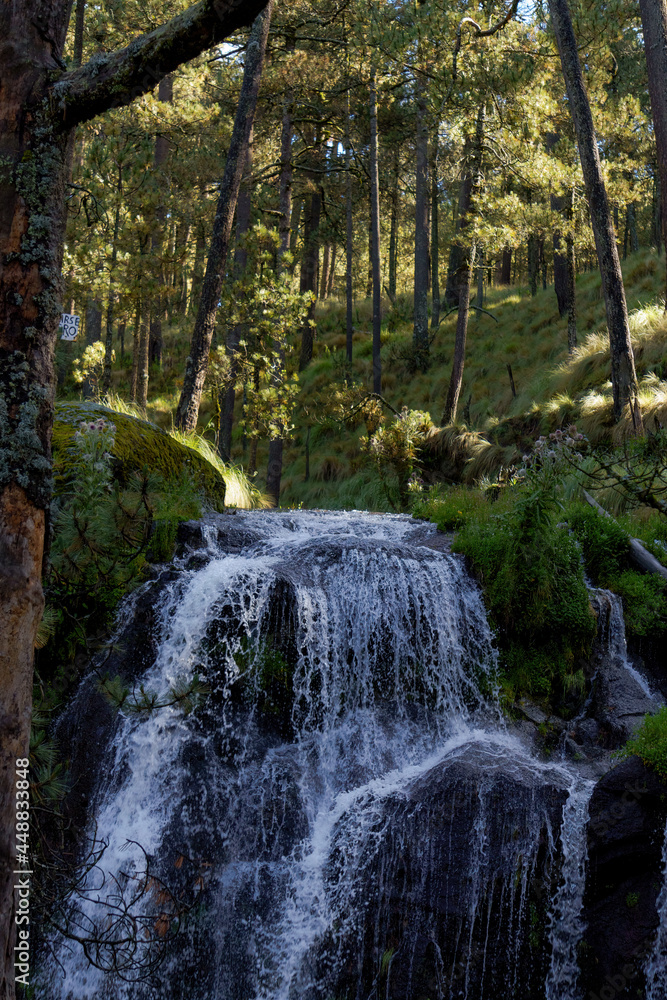 a waterfall in the Iztaccihuatl mountain, Mexico a waterfall in the Iztaccihuatl mountain, Mexico