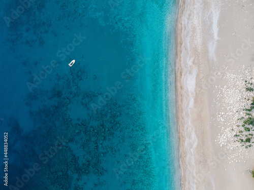 Water surface of mediterranean sea in Turkey.