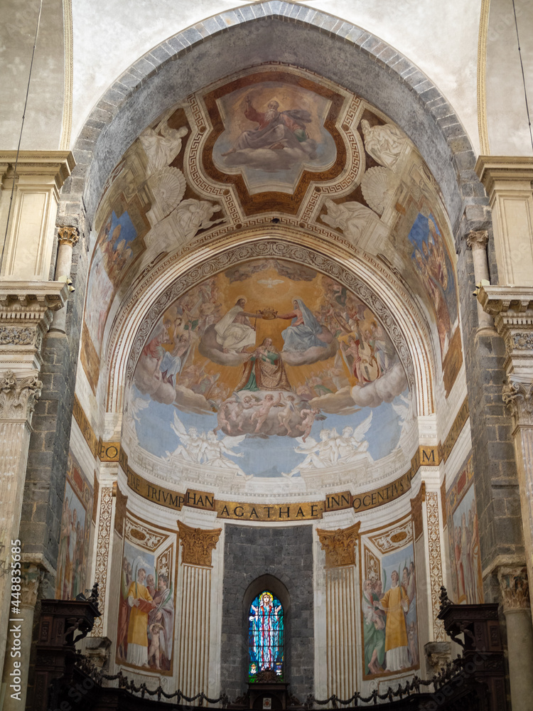 Frescos of the Catania Cathedral high altar Frescos of the Catania Cathedral high altar