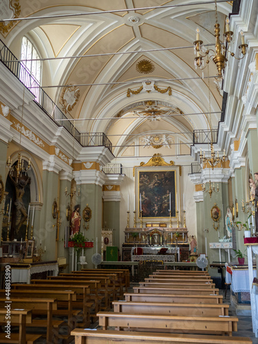 Interior of the small Chiesa di San Sebastiano, Catania
