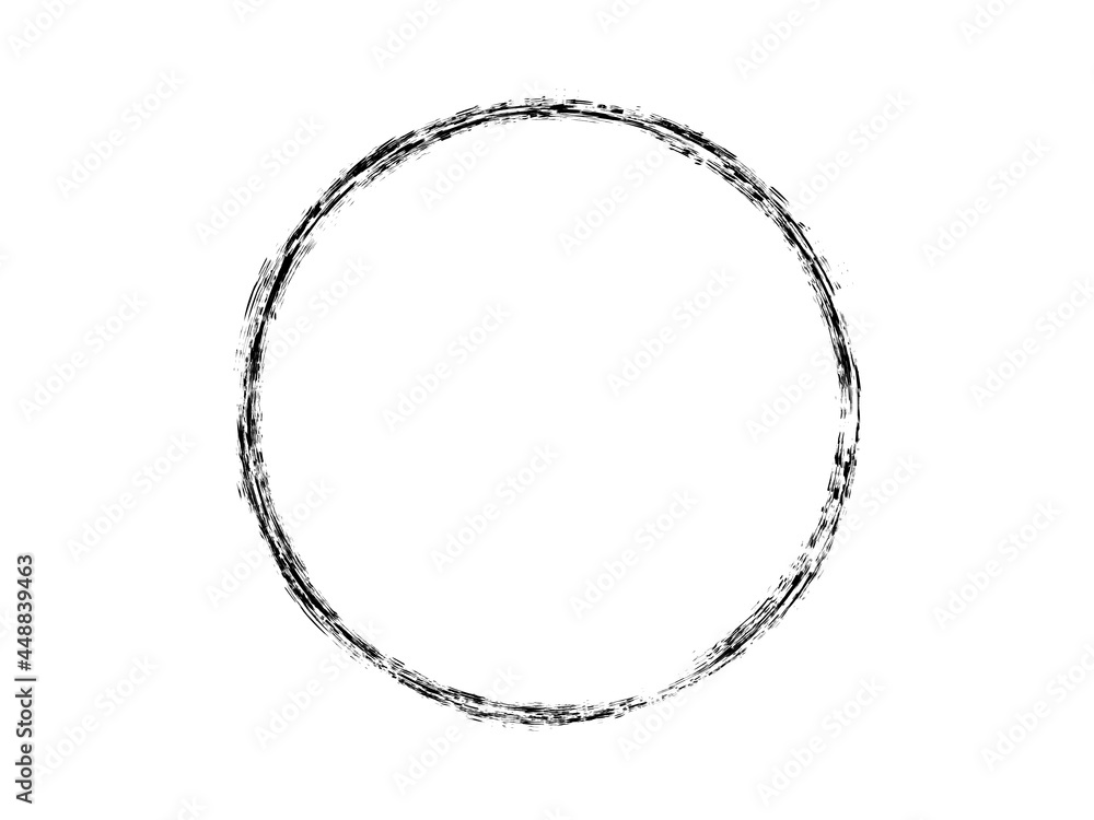 Grunge circle made of black paint using art brush.Grunge marking element. Grunge circle made of black paint using art brush.Grunge marking element.