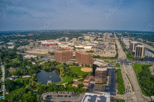 Valokuvatapetti Aerial View of Downtown Oakbrook, Illinois