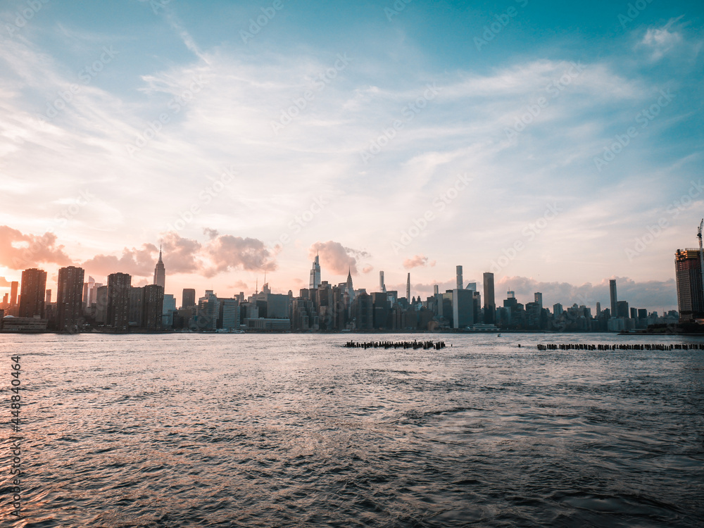 New York City Skyline Sunset - Landscape