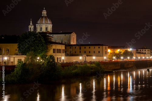 Night shot of the San Frediano church in Florenc photo