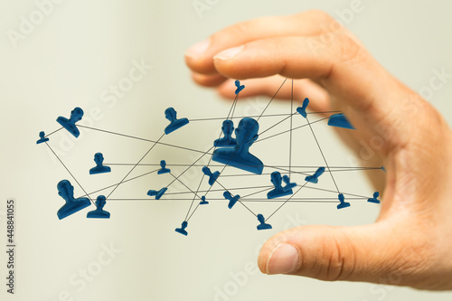 Abstract network of physical devices on the Internet using a network connection with statistics numbers 3d illustration