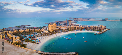 Fotografiet Marjan Island in Ras al Khaimah emirate in the UAE aerial view