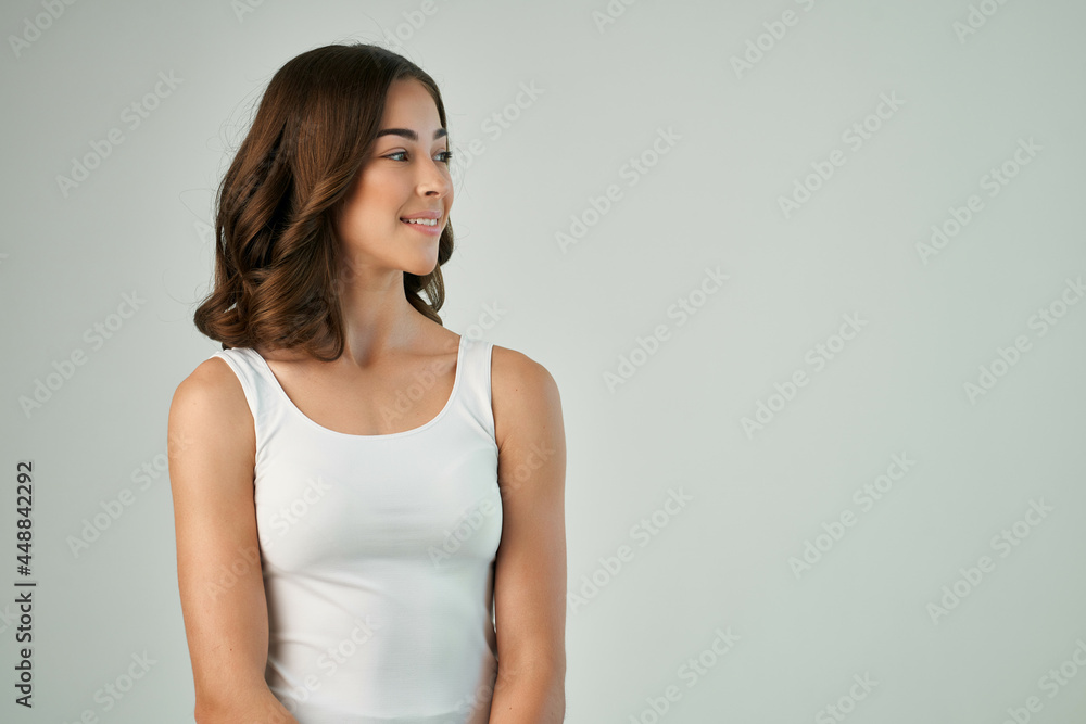 pretty woman cosmetics skin care fashion hairstyle cropped view pretty woman cosmetics skin care fashion hairstyle cropped view