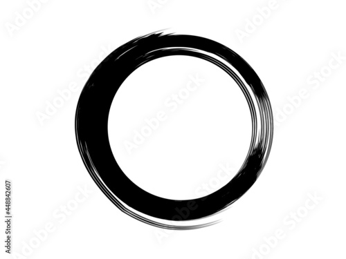 Grunge circle made for your project.Grunge big circle made with black ink.