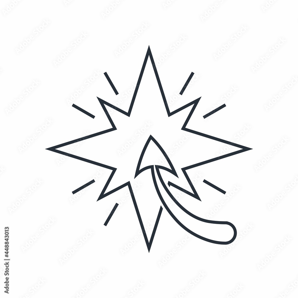 Striving for light, perfection. Vector linear icon isolated on white background. Striving for light, perfection. Vector linear icon isolated on white background.