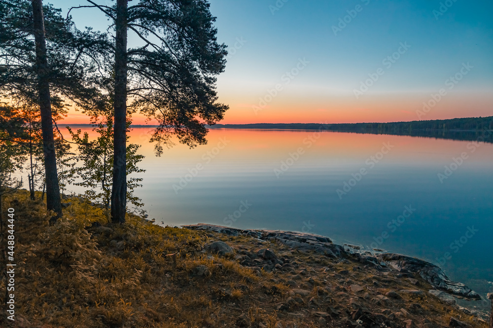 sunset on the lake, Karelia Republic sunset on the lake, Karelia Republic