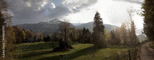 Landscape near Maienfeld in the Swiss Alps