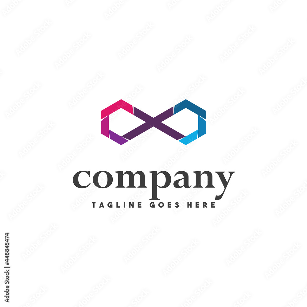Naklejka premium Colorful infinity Logo Design Template
