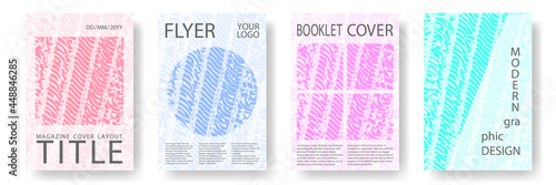 Cover page design templates set.