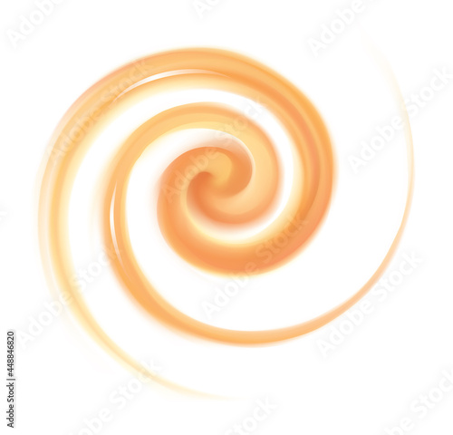 Vector light orange background of swirling texture