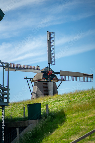 Windmill in the Waddenzee area photo