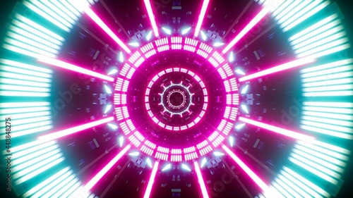 Retro Neon Lights VJ Tunnel