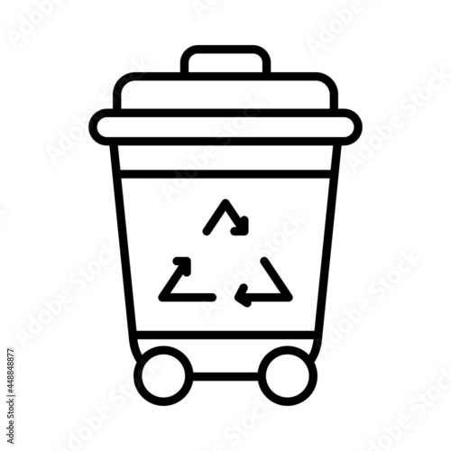 Recycle BIN Vector Line Icon Design