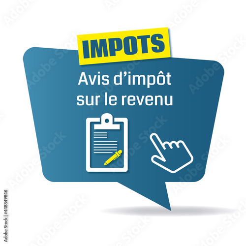 Logo avis d'impôt sur le revenu.
