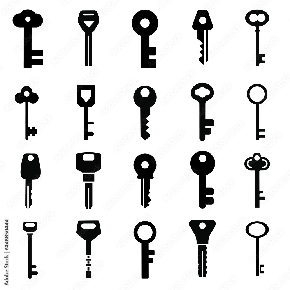 Key icon vector set. Key illustration sign collection. Key microphone symbol or logo. Key icon vector set. Key illustration sign collection. Key microphone symbol or logo.