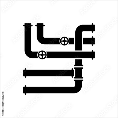 Pipe Icon, Pipe Fitting Icon, Water, Gas, Oil Pipeline, Plumbing Work