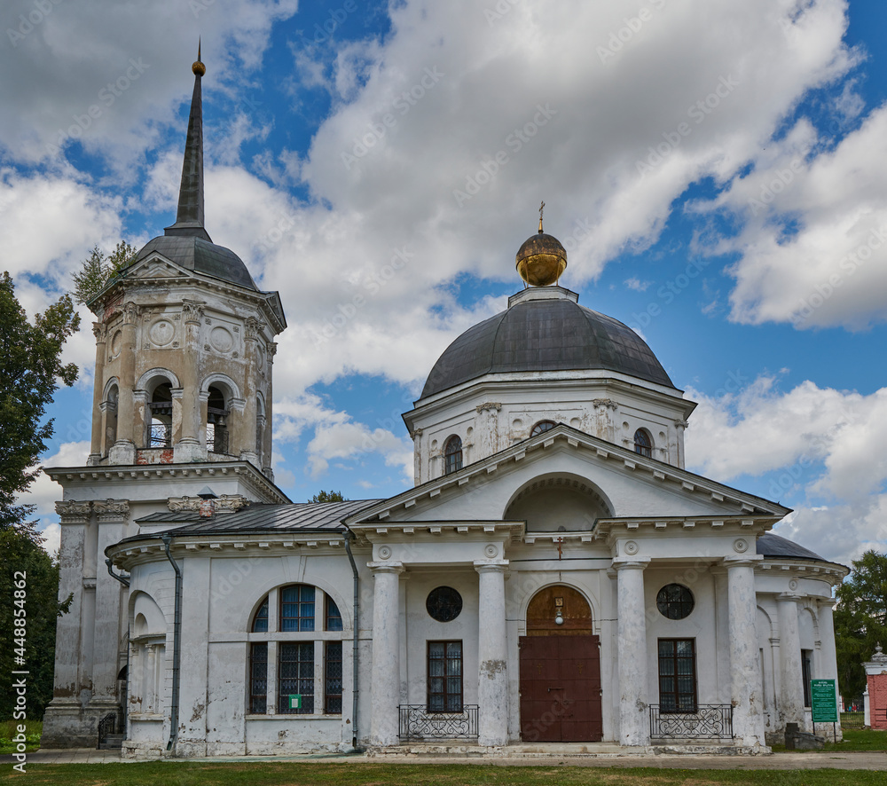 Russia. The town of Yaropolets. Park of the Zagryazhsky-Goncharovs Estate. Church of John the Baptist