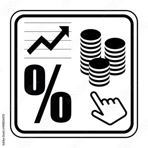 Logo hausse des taux.