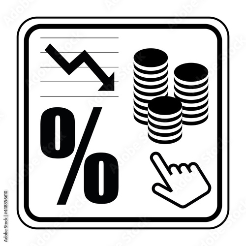 Logo baisse des taux.