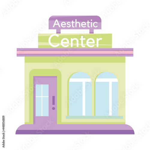 Isolated flat aesthetic center building icon