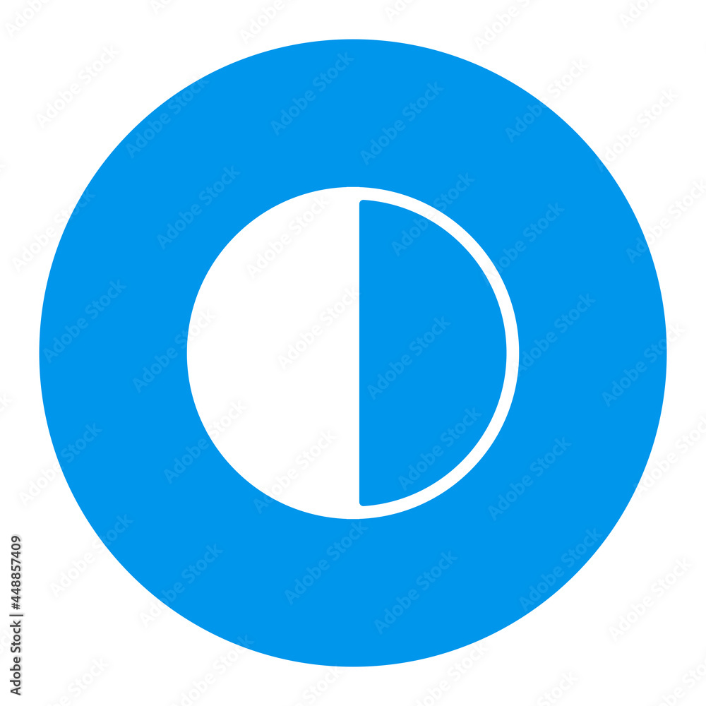 Half moon vector flat glyph icon. Weather sign Half moon vector flat glyph icon. Weather sign