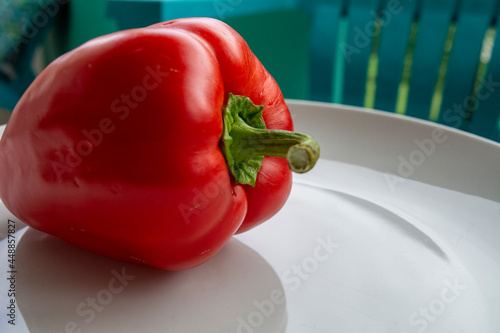Red Bell Pepper from my Garden, Front view