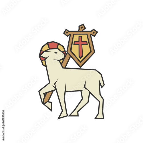 Christian illustration. The Lamb of God who takes away the sin of the whole world.