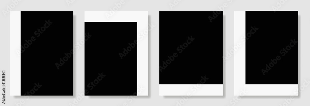 Set of black square minimalistic abstract shapes with wide white lines. Minimal modern posters, wall art forms, print art, decorations, displays, and everything related to decoration. Set of black square minimalistic abstract shapes with wide white lines. Minimal modern posters, wall art forms, print art, decorations, displays, and everything related to decoration.